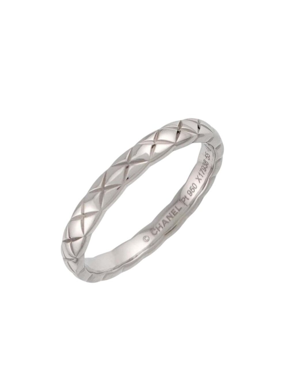 Chanel Coco Crush Small SM 55 Ring Platinum Quilted